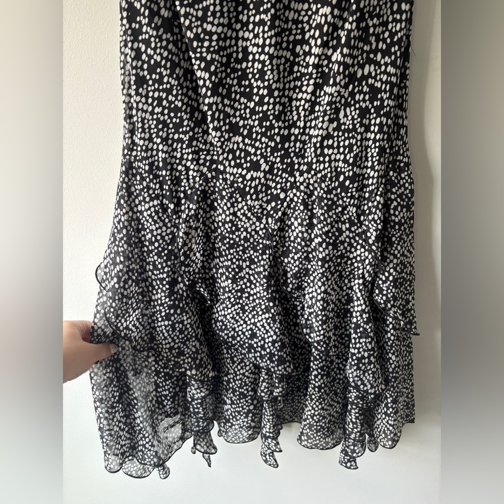 Jessica Howard Black White Ruffle‎ Whimsigoth Fairy Sleeveless Dress Size 6 - Picture 4 of 9